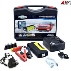 600 Amp Portable Emergency Car Battery Jump Starter Power Bank & Air Compressor