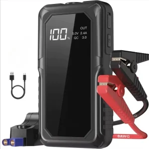 2000A Emergency Car Jump Starter 12V Battery Booster Power Bank Gas Diesel