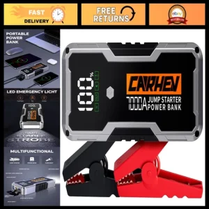 Portable Car Battery Jump Starter 7000A - 12V Power Bank for Gas/Diesel Engines,